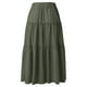 thumbnail image 5 of Falda larga boho elástica de cintura alta para mujer: con volantes, corte en A, cordón, poliéster, para todas las estaciones, tallas S-XL., 5 of 8