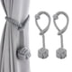 thumbnail image 1 of Paquete de 2 lazos para cortinas, cuerda de retención de cortinas para interiores y exteriores tejida a mano de algodón natural, cordón decorativo rústico para cortinas de balcón para el hogar (gris) JM, 1 of 4
