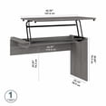thumbnail image 2 of Pemberly Row Bureau Assis-Debout 3 Positions en Gris Moderne, 2 of 6