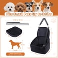 thumbnail image 5 of KSIIA Dog Car Seats for Small Dogs, Portable Pet Booster Car Seat with Safe Buckles,Pets up to 25lbs ,black, 5 of 10