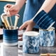thumbnail image 5 of Portalápices de cerámica, soporte para taza, organizador de lápices, soportes para brochas de maquillaje para escritorio de oficina en casa, 10*9*9cm, 5 of 5