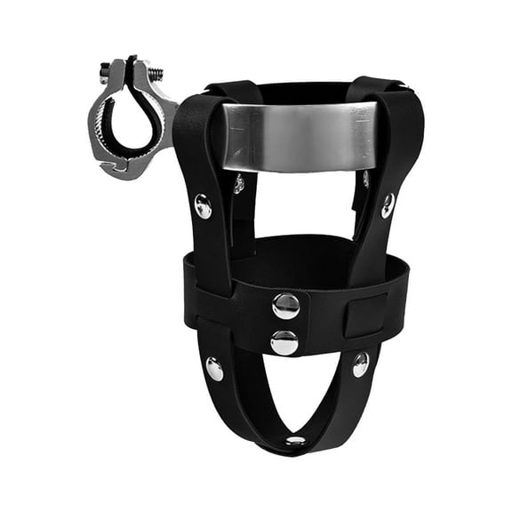 Universal Cup Holder with Phone Mount for Strollers, Wheelchairs, and Mobility Scooters - Black