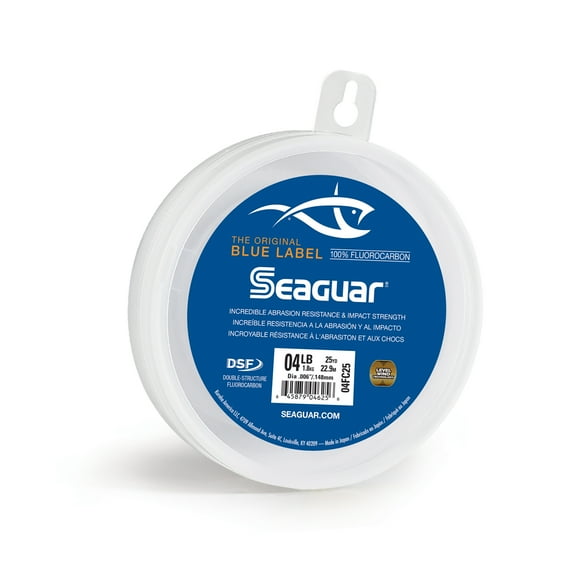 Seaguar Blue Label 100% Flourocarbon Fishing Line (DSF), 4lbs, 25yds Break Strength/Length - 04FC25
