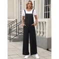 thumbnail image 5 of ANRABESS Women's Overalls Jumpsuit Summer Casual Wide Leg Pants, Loose Bib One Piece Outfit with Pockets and Adjustable Straps, 5 of 8