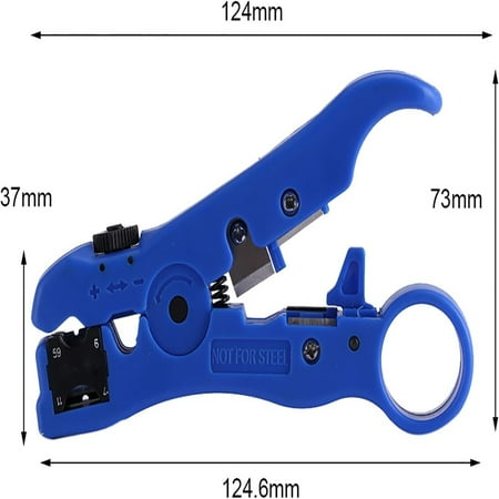 

Versatile and Efficient Rotary Coaxial Cable Cutter and Stripper with Manual Crimper for Adjustable General Round Wire Stripping of RG59 RG6 RG7 and RG11. The Ultimate Solution for Cab