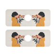 thumbnail image 7 of Yayeee Faucet Mat for Kitchen Sink 14.7" Diatomite Long Splash Guard Pad, Cartoon Flowers, 2 Pack, 7 of 7