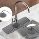 thumbnail image 4 of 1 Set Drain Pad With Hole 10 Degree Incline Buckle Fix Design Silicone Kitchen Faucet Absorbent Collection Mat BarWhite, 4 of 5