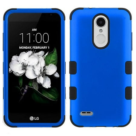 Lg Env2 Skins Covers - For LG Tribute Dynasty IMPACT TUFF HYBRID Protector Case Skin Phone Cover (Blue Black)