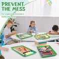 thumbnail image 5 of 10 Pcs Flat Storage Organizer Tray Bin Letter Size Paper Tray for Classroom Plastic Stackable File Organizer for School Office Teacher Book Organization(Green,16.14 x 11.81 x 1.38 Inch), 5 of 13