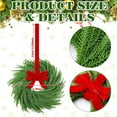 thumbnail image 2 of Guvpev 8 Set Mini Christmas Wreath for Cabinet Kitchen Windows Decors Bulk with Red Bow Small Artificial Norfolk Farmhouse Wreaths with Berry Pine Cone for Fireplace Front Door Porch Wall Hanging, 2 of 7