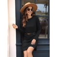 thumbnail image 6 of Dresses for Women Casual Long Sleeve Cozy Tshirt Dress Fashion Fall Outfits Black XL, 6 of 8