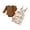 Brown, variant on RUINIXCW Baby Girl Outfit, Long Sleeve Romper with Floral Overall Pants Fall Outfit Clothing Set