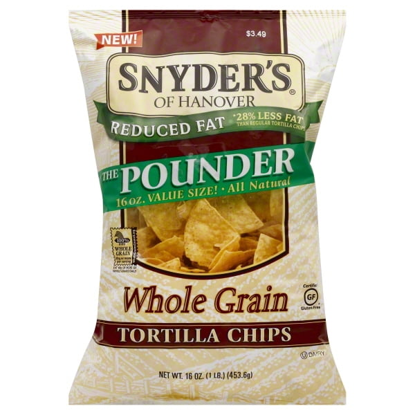 Snyder's of Hanover Whole Grain Reduced Fat Tortilla Chips, 16 Oz