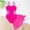 W02-Hot Pink, variant on OYXSER Girls Swimsuit One-Piece Bathing Suit with Solid Color Cover Up Skirt Adjustable Straps Cut Out Swimwear, Black 9-10Y