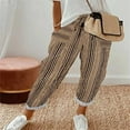 thumbnail image 2 of 2024 Women Pants Casual Classy Fashion Two Color Vertical Striped High Waist Loose Lazy Style Lace Up Trousers, 2 of 5