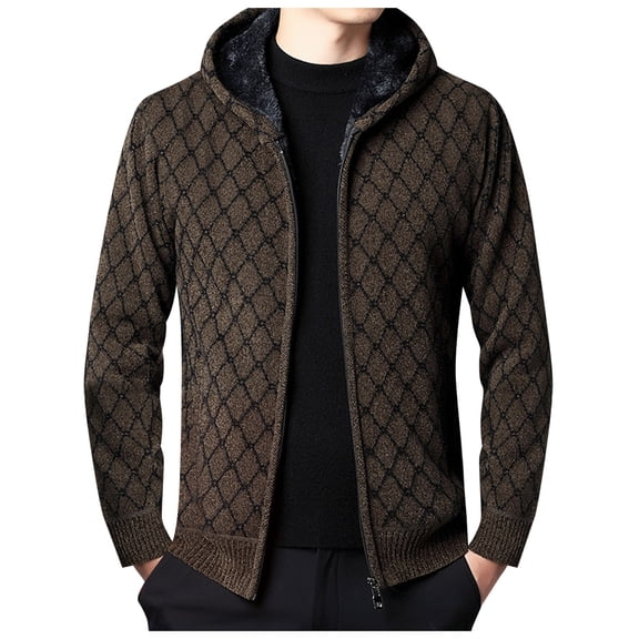 Ketyyh-chn99 Mens Sweaters Casual Cardigans Full Zipper Knitwear Sweaters Coat A,2XL