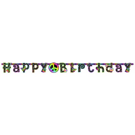 Neon Doodle Happy Birthday Banner 1ct Walmart Com