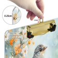 thumbnail image 4 of Plastic Clipboard Acrylic Hanging Clip Board with Gold Low Profile Office School Supplies 12.5x9 Watercolor Bird Flower, 4 of 9