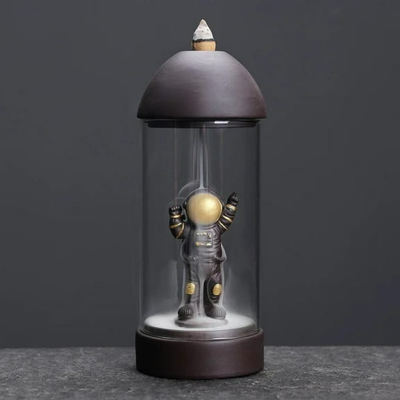 1pc Astronaut Backflow Incense Burner, Windproof Sandalwood Censer Desktop Decor (Without Incense)