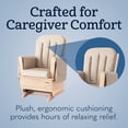thumbnail image 5 of Foundations SafeRocker Standard Glider Rocker with Wood Skirt, Removable Vinyl Cushions, Tan, 5 of 9