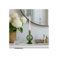 thumbnail image 2 of Decorative Glass Taper Candle Holder - Pair with Gold Pillar Candle Holder - Perfect for Centerpieces for Tables, Kitchen, and Coffee Decor - Modern Candlestick Holder for Lighting Accent - 7", Green, 2 of 10