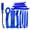 All blue, variant on 12pc Automotive Detachment Installation Tool Design Suitable For Door Panel & Stereo Removal