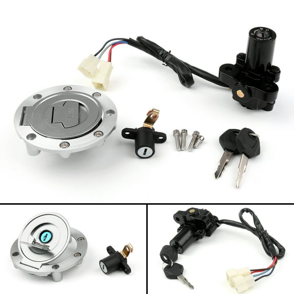 Motor Genic Ignition Switch Seat Gas Cap Cover Lock Key Set For Yamaha XVS1300CU XVS1300