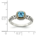 thumbnail image 4 of 925 Sterling Silver With Real 14kt Blue Topaz Ring Size: 7; for Adults and Teens; for Women and Men, 4 of 6