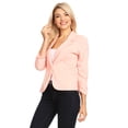 thumbnail image 2 of Women's Casual Office 3/4 Long Sleeve Open Front Blazer Jacket S-3XL, 2 of 5