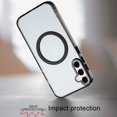 thumbnail image 6 of XPM for Samsung Galaxy A37 Phone Case, Transparent Back Hybrid Case - Magnetic Circle, Color Frame, Metal Buttons, MagSafe Compatible Cover for Galaxy A37 (Black), 6 of 12