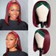 thumbnail image 1 of Burgundy Straight Bob Headband Wigs Short Bob Wigs for Black Women Wigs Heat, 1 of 5