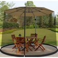 thumbnail image 3 of Fnochy Mosquito Netting Patio Umbrella Cover with Double Zipper Door, Adjustable Windproof Base & Universal Fit for Outdoor Market/Cantilever Umbrellas (Excluding Umbrella), 3 of 7