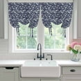 thumbnail image 4 of Vintage Floral Balloon Curtains for Windows, Bedroom Curtains 54 Inch Length, Spring Country Botanical Flowers Simple Tie Up Curtains Panels Thermal Insulated Bathroom Curtains Window 42"x54", 4 of 8