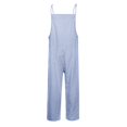 thumbnail image 5 of SUYOLL Women'S Striped Summer Jumpsuits Casual with Pocket Loose Fit Adjustable Strap Sleeveless Striped Checkered Overalls Solid Color Wide Leg Sporty Overalls, 5 of 6