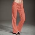 thumbnail image 2 of GJSYRH Scrub Pants for Women Relaxed Fit, Mid Rise 5 Pockets Drawstring Womens Scrub Pants, 2 of 4