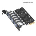 thumbnail image 3 of thinsony PCIE PCI-E 1 to USB 3.0 Express Controller Expansion Card 7 Ports Converter Computer Desktop Power Connector Adapter Adaptor Type 1, 3 of 8