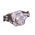 thumbnail image 2 of Naierhg Women Ring Rose Rhinestones Jewelry Lightweight Fashion Appearance Finger Ring for Wedding, 2 of 8