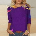 thumbnail image 2 of Penkiiy Blouse Carnaval Manches 3/4 Chemise de Printemps Quotidienne Tee Imprimé Masque Blouse Mardi Gras Col Rond 2024 Tee Tunique Habillée m Multicolore, 2 of 5