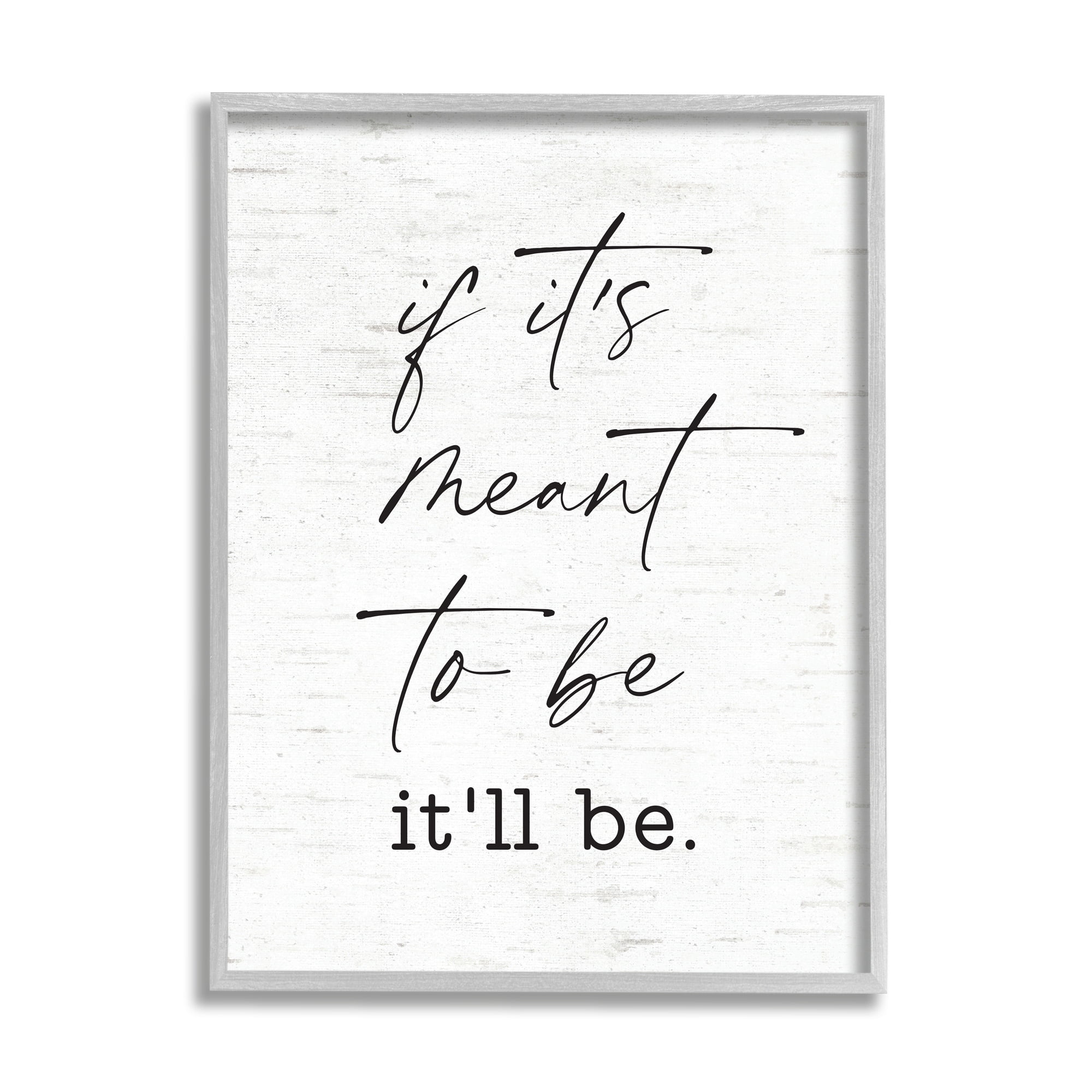 Stupell Industries Meant To Be Motivational Quote Charming Script ,16 x 20,Designed by Lettered and Lined