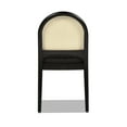 thumbnail image 6 of Panama 18.5" Curved Resin Cane Rattan Side Dining Chair, Set of 2, Ebony Black Boucle, 6 of 8
