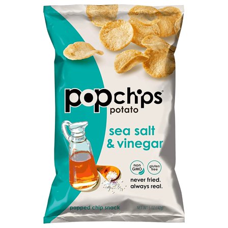 Popchips, Original, Sea Salt & Vinegar, 5 oz Pack of 2