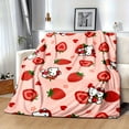thumbnail image 2 of Kawaii Anime Hello Kitty Creative Print Plush Blanket - All-Season Comfort for the Sofa, Bed, Office, Camping, and Travel - Machine Washable, 2 of 7