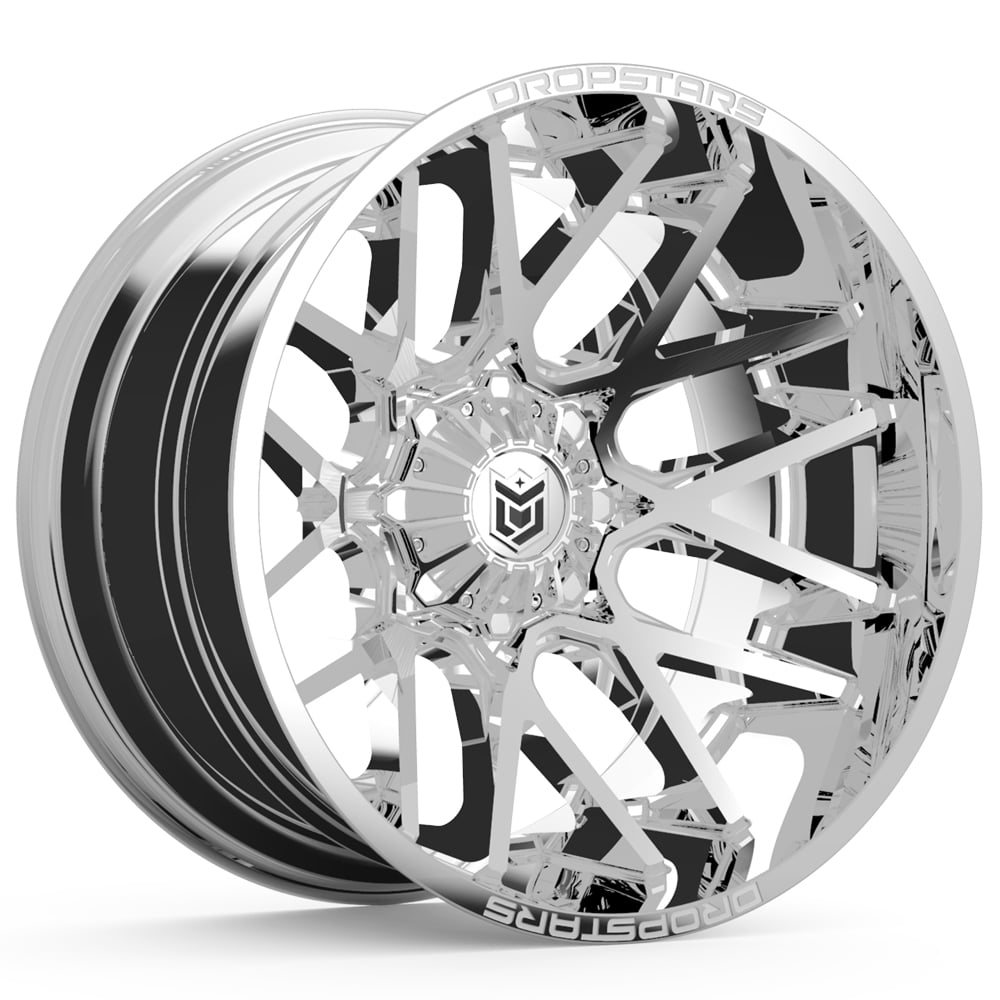 20 Inch Dropstars 654v Deep Concave 20x12 8x170 44mm Pvd Chrome Wheel