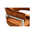 thumbnail image 4 of Meridian Furniture Madelyn Cognac Velvet Dining Chair, Set of 2, 4 of 6