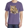 thumbnail image 2 of Wild Bobby, Cute Southeast African Cheetah, Animal Lover, Garment-Dyed Washed Look Short Sleeve T-Shirt, Purple, 2XL, 2 of 3