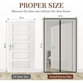 thumbnail image 2 of Magnetic Screen Door for 32x80 Doors, Size 34"x81" High-Density Fiberglass Mesh with Powerful Magnets & Windproof Hasp Front/Back Patio Black, 2 of 5