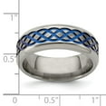 thumbnail image 7 of Edward Mirell Titanium Blue Anodized Brushed & Polished 8mm Band, 7 of 7