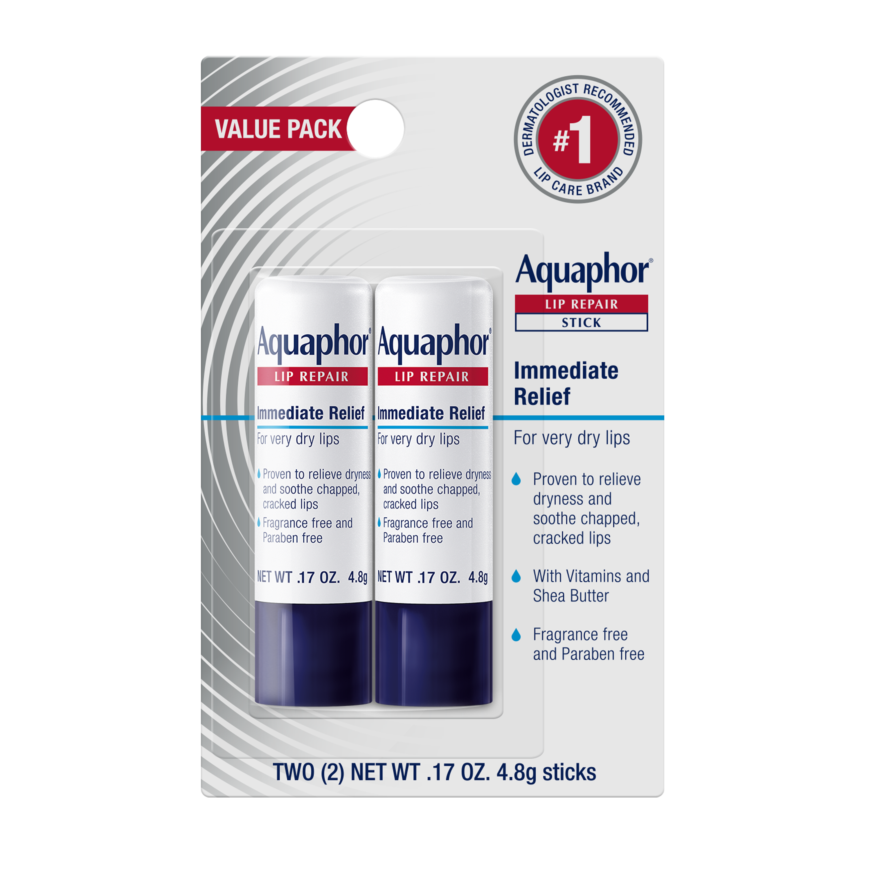Aquaphor Lip Repair Stick With Shea Butter Lip Protectant Soothes Dry 