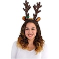 thumbnail image 3 of Reindeer Antlers Sequined Headband | 15" x 14" | 1 Pc, 3 of 6