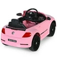 thumbnail image 3 of Costway Coche para niños de 12 V con licencia Volkswagen Beetle con control remoto y música rosa, 3 of 3